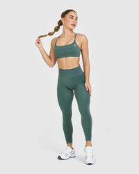 Everyday Cross Over Bralette | Iced Green