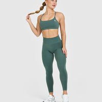 Everyday Cross Over Bralette | Iced Green