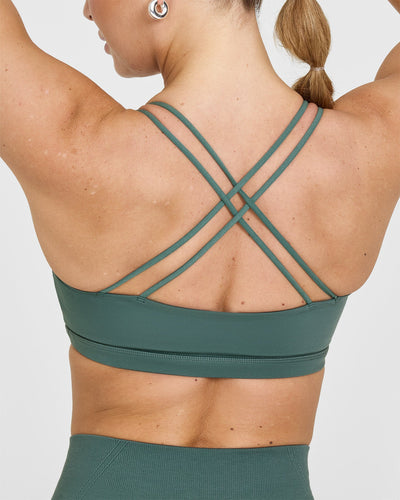 Everyday Cross Over Bralette | Iced Green