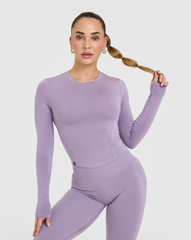 Mellowâ„¢ Soft Mid Long Sleeve Top | Soft Purple