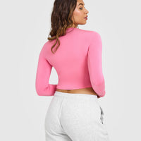 Mellowâ„¢ Soft Mid Long Sleeve Top | Peony Pink