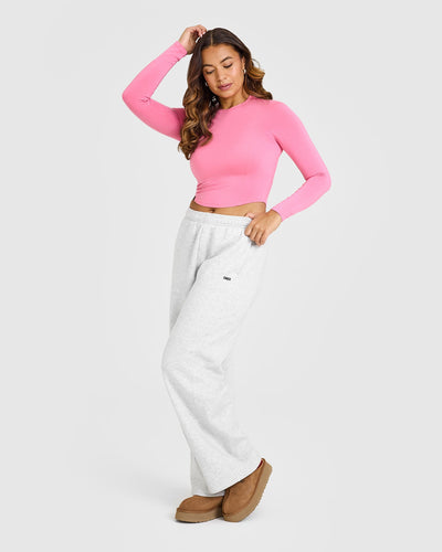 Mellowâ„¢ Soft Mid Long Sleeve Top | Peony Pink