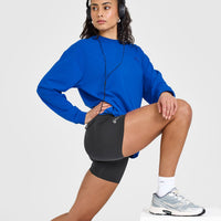 Classic Oversized Lightweight Long Sleeve Top | Cobalt Blue
