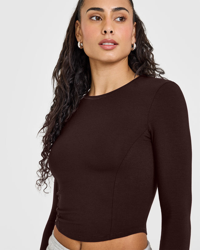 Mellow™ Soft Mid Long Sleeve Top | 70% Cocoa