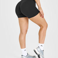 SoftMotion™ Shorts 6" with White Logo | Soft Black