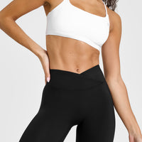 Unified Wrap Leggings White Logo | Black