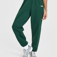 Lightweight Joggers with Printed Logo | Racing Green