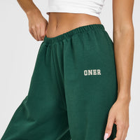 Lightweight Joggers with Printed Logo | Racing Green