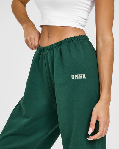 Lightweight Joggers with Printed Logo | Racing Green