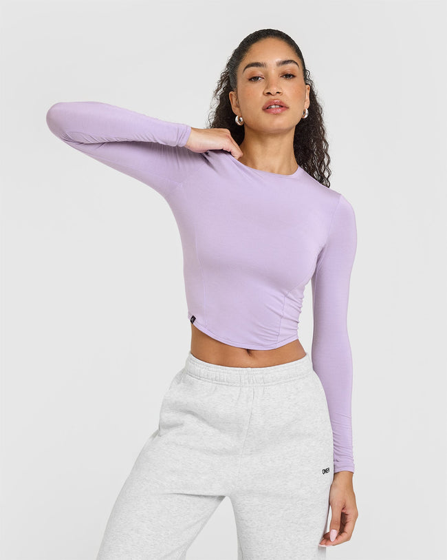 Mellowâ„¢ Soft Mid Long Sleeve Top | Wisteria Purple