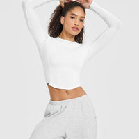 Mellow™ Soft Mid Long Sleeve Top | White
