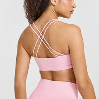 Everyday Cross Over Bralette | Petal Pink