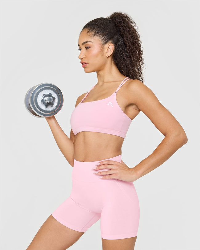 Everyday Cross Over Bralette | Petal Pink