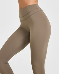 Unified High Waisted Leggings | Moss Brown