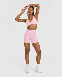 Unified High Waisted Shorts 6" | Petal Pink