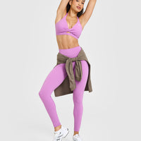 Unified Twist Sports Bra | Orchid Purple