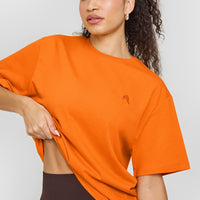 Classic Oversized Lightweight T-Shirt | Flame Orange