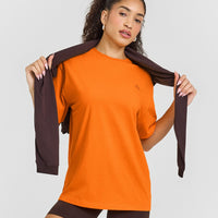 Classic Oversized Lightweight T-Shirt | Flame Orange
