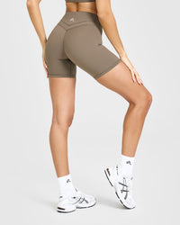 Unified High Waisted Shorts 6" | Moss Brown