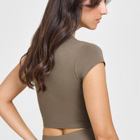 Cotton Icon Baby T-Shirt | Moss Brown