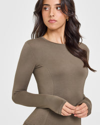Mellowâ„¢ Soft Long Sleeve Top | Moss Brown