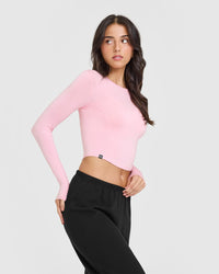 Mellowâ„¢ Soft Mid Long Sleeve Top | Petal Pink