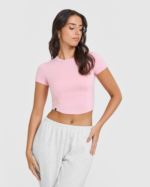 Oner Modal Mellowâ„¢ Soft Mid Short Sleeve T-Shirt | Petal Pink