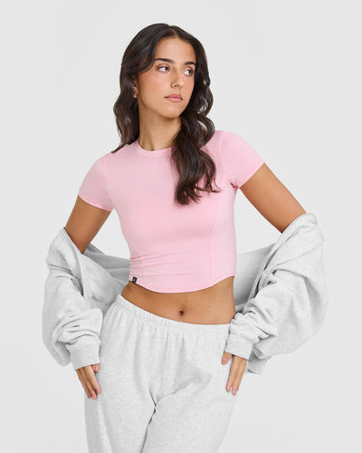 Mellowâ„¢ Soft Mid Short Sleeve T-Shirt | Petal Pink
