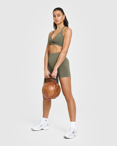 Unified Twist Sports Bra | Alpine Green
