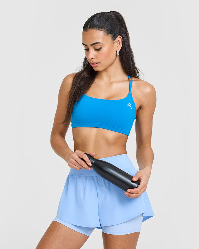 Everyday Cross Over Bralette | Tropical Blue