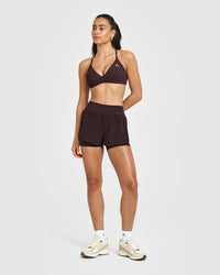 Unified Double Layer Shorts 5" | Plum Brown