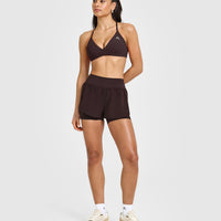 Unified Double Layer Shorts 5" | Plum Brown