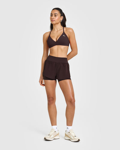Unified Double Layer Shorts 5" | Plum Brown