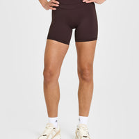 Unified High Waisted Shorts 6" | Plum Brown