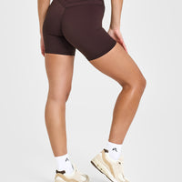 Unified High Waisted Shorts 6" | Plum Brown