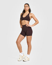 Unified High Waisted Shorts 6" | Plum Brown