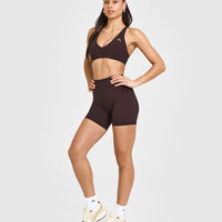 Unified High Waisted Shorts 6" | Plum Brown
