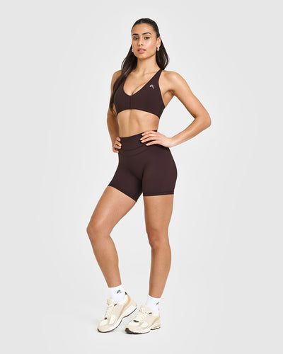 Unified High Waisted Shorts 6" | Plum Brown