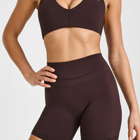 Unified High Waisted Shorts 6" | Plum Brown