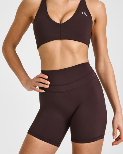 Unified High Waisted Shorts 6" | Plum Brown