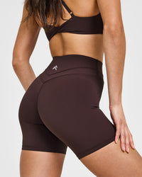 Unified High Waisted Shorts 6" | Plum Brown