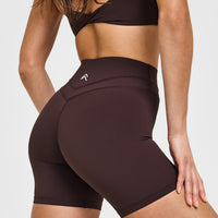 Unified High Waisted Shorts 6" | Plum Brown