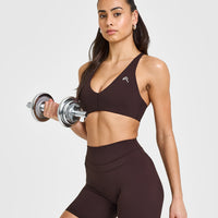 Unified High Waisted Shorts 6" | Plum Brown