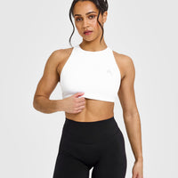 EasyLift™ High Neck Sports Bra | White