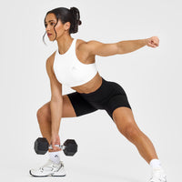EasyLift™ High Neck Sports Bra | White