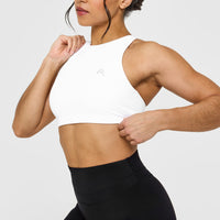 EasyLift™ High Neck Sports Bra | White