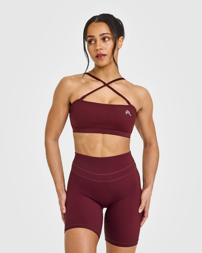 EasyLift™ Multi Way Bandeau Bralette with White Logo | Rosewood
