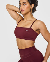EasyLift™ Multi Way Bandeau Bralette with White Logo | Rosewood