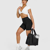 Unified Twist Front Short Sleeve Crop Top | White