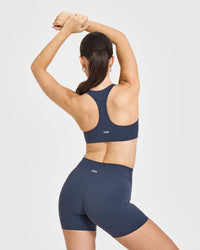 SoftMotion™ Bralette with White Logo | True Blue